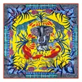 Écharpe sergé roulée à la main pour femme foulard carré imprimé Zambezi foulard bouclé bandana