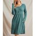 Suzanne Betro Dresses Women's Casual Dresses 101ARCADIA - Arcadia Green Scoop-Neck Empire-Waist Dress - Women & Plus