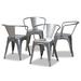 Ryland Modern and Industrial Metal Dining Chair Set (4PC)