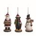 Transpac Resin Multicolor Christmas Jolly Ornaments Set of 3