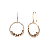 Le Vian® 1.2 Ct. T.w. Diamond Open Circle Drop Earrings In 14K Rose Gold