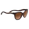 Serengeti Lia Sunglasses, Shiny Dark Tortoise/Satin Rose Gold, Small