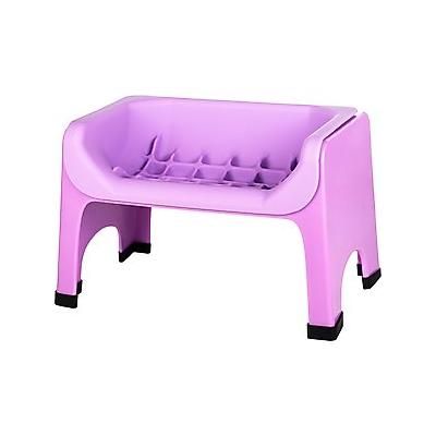 Fluff Trough Binge Blocker Elevated Dog & Cat Slow Feeder, Purple