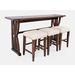 Fairview Counter Height Sofa Table Set with Three Stools - Jofran 1931-74