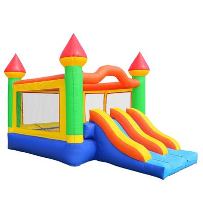 Commercial Double Slide Inflatable Castle Bounce House with Blower