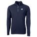 Men's Cutter & Buck Navy North Carolina Tar Heels Big Tall Adapt Eco Knit Quarter-Zip Pullover Jacket