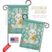 Angeleno Heritage Cheerful Easter 2-Sided Polyester 18 x 13 in. Flag Set in Green/White | 18.5 H x 13 W in | Wayfair