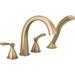 Delta Stryke Double Handle Deck Mounted Roman Tub Faucet Trim in Yellow/Brown | Wayfair T4777-CZ