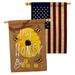 Breeze Decor 40 x 28 ft. House Flags in Brown/Yellow | 40 H x 28 W in | Wayfair BD-BG-HP-104105-IP-BOAA-D-US20-BD