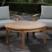 Marina Premium Grade A Teak Wood Outdoor Patio Round Coffee Table in Natural by Modway Wood in Brown/White | 19 H x 40 W x 40 D in | Wayfair