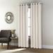 Wide Width Thermaplus Shadow Indoor Single Grommet Curtain Panel by Commonwealth Home Fashions in White (Size 52" W 84" L)