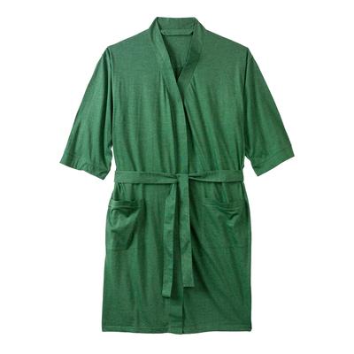 Men's Big & Tall Cotton Jersey Robe by KingSize in Heather Hunter (Size 9XL/0XL)