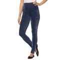 Plus Size Women's Velour Legging by Woman Within in Navy (Size L)