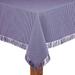 Homespun Check Woven Tablecloth by LINTEX LINENS in Marine Blue (Size 70" ROUND)