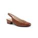 Wide Width Women's Dea Woven Slingback by Trotters in Luggage (Size 8 1/2 W)