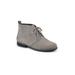 Women's White Mountain Auburn Lace Up Bootie by White Mountain in Light Grey Suede (Size 11 M)