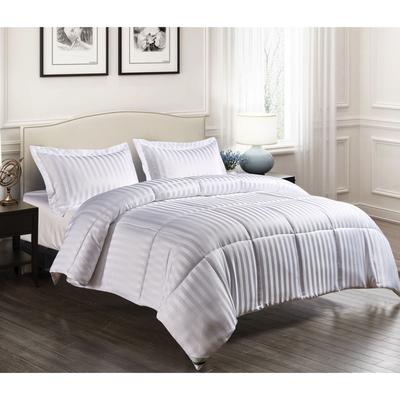 Kathy Ireland 3-Pc. Reversible Down Alternative Comforter, White Beding by Blue Ridge Home Fashions, Inc in White (Size KING)