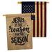 Angeleno Heritage Winter Yard 2-sided Polyester 2'4 x 3'4 ft. House Flag in Blue/Brown | 40 H x 28 W in | Wayfair AH-NT-HP-137199-IP-BOAA-D-US20-AH