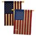 Breeze Decor Star Spangled 2-Sided Polyester 40 x 28 in. House Flag in Blue/Brown/Red | 40 H x 28 W in | Wayfair BD-PA-HP-111050-IP-BOAA-D-US13-BD