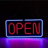 FRONG Neon Horizontal LED Open Sign (W24"*H12") Plastic in Black/Blue/Red | 12 H x 24 W x 0.6 D in | Wayfair A2402