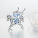 Matashi Crystal Pegasus Ornament w/ Blue Crystal in Gray | 3.25 H x 3 W x 1 D in | Wayfair MT11778S