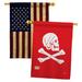 Breeze Decor 2-Sided Polyester 40 x 28 in. House Flag in Blue/Red/White | 40 H x 28 W in | Wayfair BD-PI-HP-107036-IP-BOAA-D-US13-BD