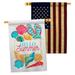 Breeze Decor 2-Sided Polyester 40 x 28 in. House Flag in Blue/Red/White | 40 H x 28 W in | Wayfair BD-BN-HP-106108-IP-BOAA-D-US21-BD
