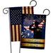Breeze Decor Honor Patriotic 2-Sided Polyester 19 x 13 in. Garden flag in Blue/Brown/Red | 18.5 H x 13 W in | Wayfair