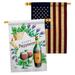 Ornament Collection 2-Sided Polyester 40 X 28 in. House Flag in Green/White | 40 H x 28 W in | Wayfair OC-FR-HP-192242-IP-BOAA-D-US20-OC