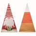 The Holiday Aisle® Wood Changing Seasons Reversible Gnome & Candy Corn Porch Decor Wood in Brown | 48 H x 0.6 W x 27 D in | Wayfair