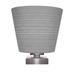 Red Barrel Studio® Luna 1-Light Table Lamp Glass/Metal in Gray | 10 H x 10 W x 10 D in | Wayfair 86FB13E6173740FEB5F37831A6EA788E