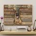 East Urban Home German Sherpherd's House Rules Gallery Wrapped Canvas - For Pet Illustration Decor, Black & Brown Home Decor Canvas in White | Wayfair