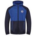 Chelsea FC Official Gift Mens Shower Jacket Windbreaker Navy Royal Blue XL