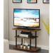 Designs2Go No Tools 3 Tier TV Stand in Barnwood/Black - Convenience Concepts 131020BDWBL