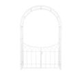 Juniper + Ivory Grayson Lane 86 In. x 55 In. Traditional Garden Arbor White Iron - 31618