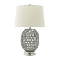 Juniper + Ivory Grayson Lane 25 In. x 15 In. Coastal Table Lamp Grey Cotton - 33263