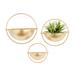 Juniper + Ivory Grayson Lane Set of 3 16 In. x 15 In. Contemporary Planter Gold Iron - 58730
