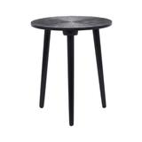 Juniper + Ivory 21 In. x 17 In. Contemporary Accent Table Black Mango Wood - 53587