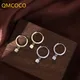 QMCOCO-Boucles d'oreilles en argent pour femme pendentif carré géométrique breloque pour fête