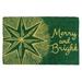 Entryways Williamsburg Merry and Bright Star Handwoven Coconut Fiber Doormat - 22 x 35