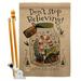 Angeleno Heritage Don't Stop Believing 2-Sided Polyster 40 x 28 in. Flag Set in Brown/Green/Red | 40 H x 28 W in | Wayfair