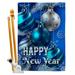 Angeleno Heritage New Year Ornaments 2-Sided Polyster 40 x 28 in. Flag Set in Blue | 40 H x 28 W in | Wayfair AH-NE-HS-137367-IP-BO-D-US20-AH