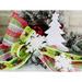 The Holiday Aisle® Ornament Striped Ribbon Fabric in Green/Red | 10 H x 360 W x 10 D in | Wayfair D04FC51A6C054AF683BEC92CA21400C6