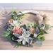 Primrue Ansuma 16" Handmade Faux Succulent Greenery Wreath, Polyester in Green/Orange | 16 H x 16 W x 3 D in | Wayfair