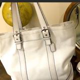 Coach Bags | Coach Large White Tote Bag | Color: White | Size: Large