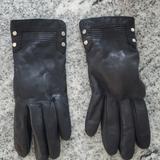 Nine West Accessories | Genuine Leather Gloves | Color: Black | Size: Medium