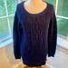 American Eagle Outfitters Sweaters | Aeo Soft Scoop Neck Cabled Tunic/Dress | Color: Blue | Size: L