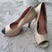 Jessica Simpson Shoes | Jessica Simpson Peep Toe Pump Cream/ Snake Skin | Color: Cream/Gray | Size: 7.5