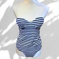 J. Crew Swim | J. Crew Striped Strapless Tankini 2pc Swimsuit | Color: Blue/White | Size: Xs