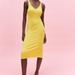 Zara Dresses | Last One - Nwt Zara Midi Dress Yellow | Color: Yellow | Size: M